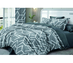 Комплект постельного белья VS-BM1.5-113 Графитовый ритм, полуторный VERSAILLES