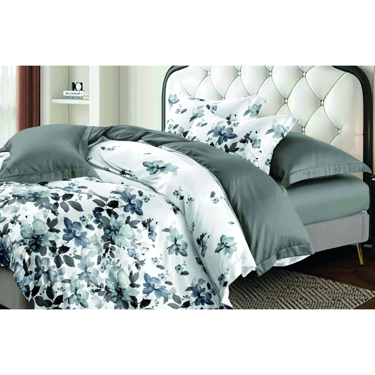 Комплект постельного белья VS-BM1.5-123 Туманные цветы, полуторный VERSAILLES