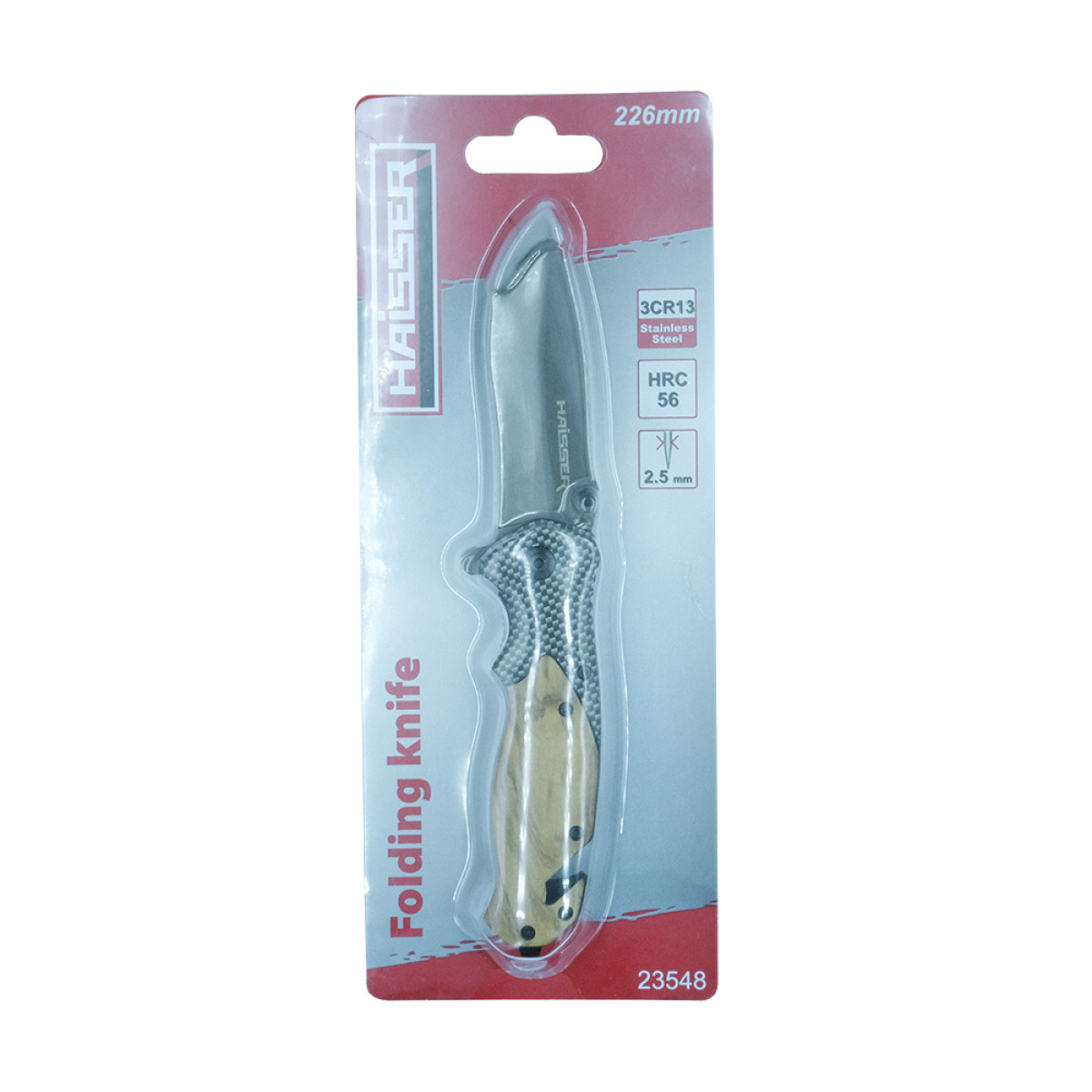 Ніж туристичний складаний з стропорізом та склобоєм Haisser 23548