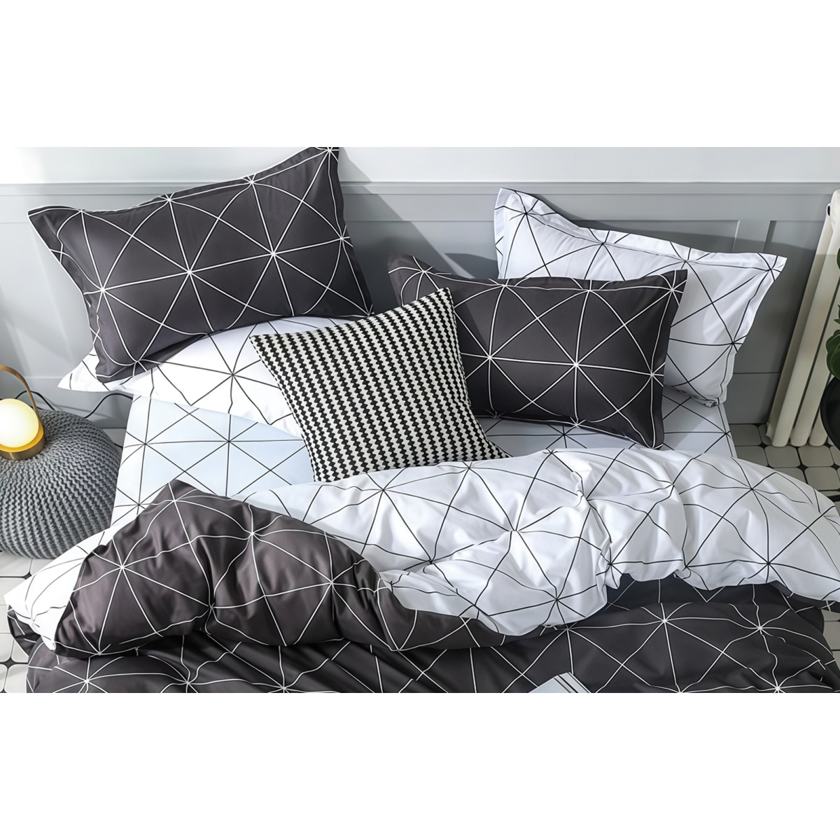 Комплект постельного белья VS-BS2.5-101 Орнамент, семейный VERSAILLES