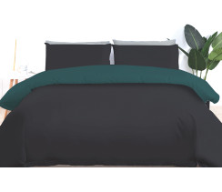 Комплект постільної білизни VS-BS2.5-201 Чорний-Ізумруд, сімейний VERSAILLES