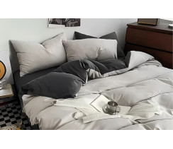 Комплект постільної білизни VS-BS3.0-205 Сіро-Графітовий, сімейний VERSAILLES