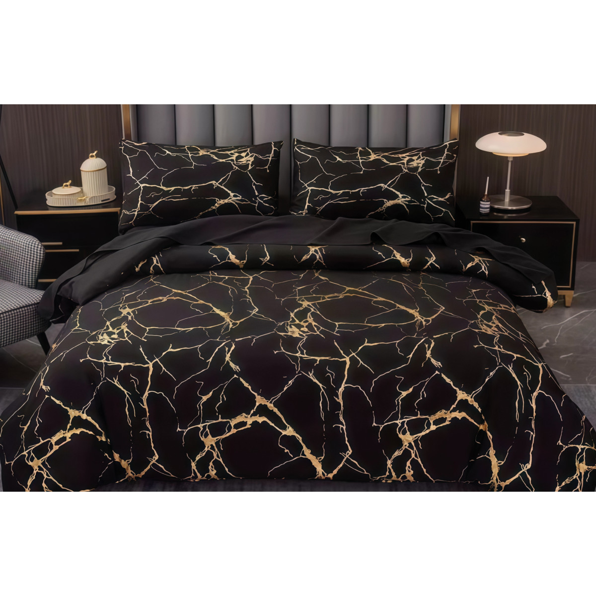 Комплект постельного белья VS-BS2.0-108 Ночная Лава, двуспальный VERSAILLES