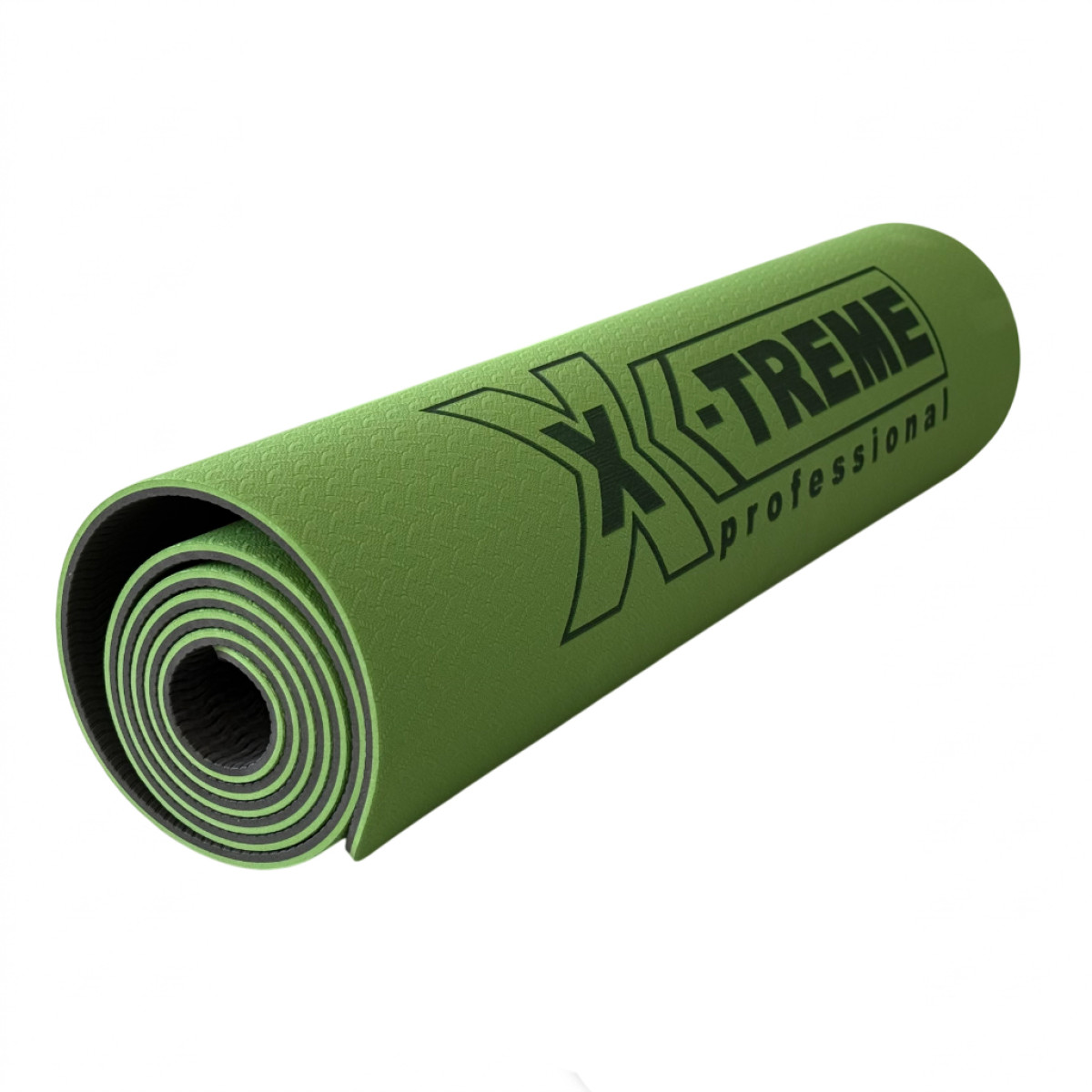 Килимок для фітнесу XTFMTPE-0.6GRE X-TREME 183x61x0.6 см зелено-чорний