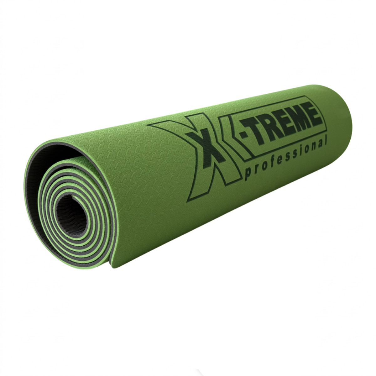 Килимок для фітнесу XTFMTPE-0.6GRE X-TREME 183x61x0.6 см зелено-чорний