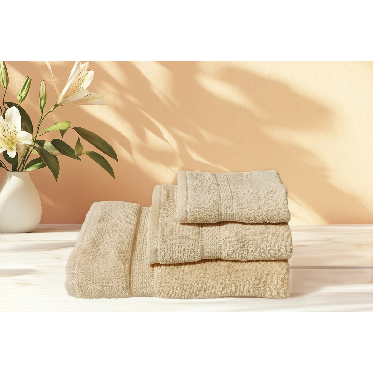 Рушник VS-T11-9015, 100% бавовна, Айворі ( 90х150см) Versailles