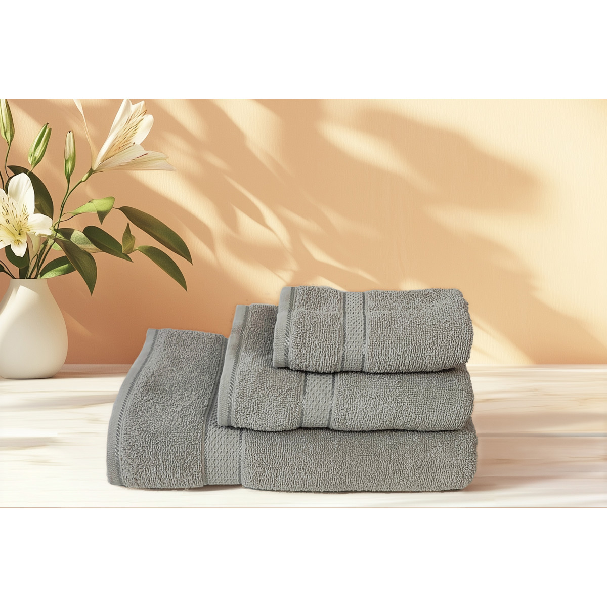 Рушник VS-T13-9015, 100% бавовна, Перлинний ( 90х150см) Versailles