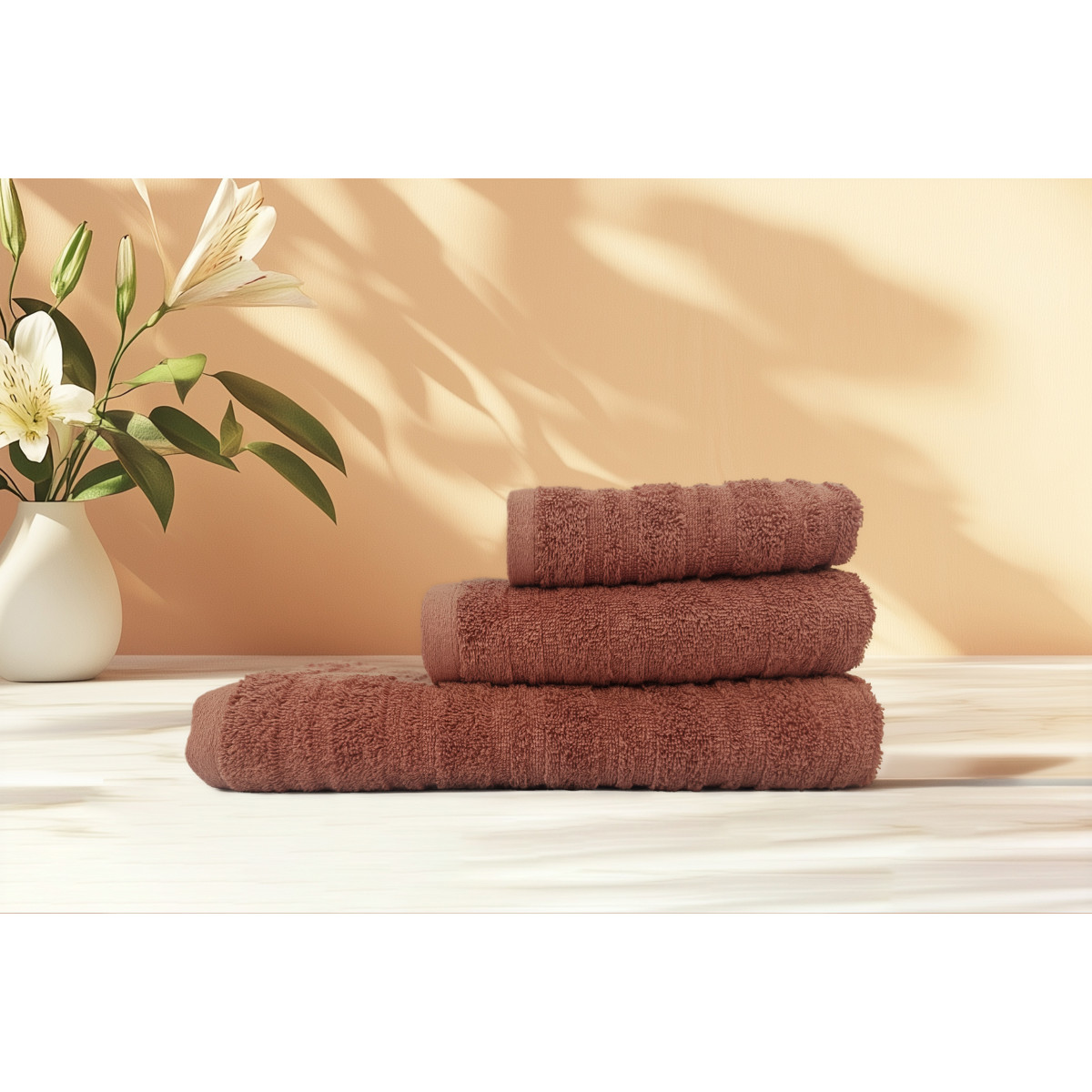 Рушник Посейдон VS-T63-5090, 50х90см 100% бавовна, карміновий Versailles