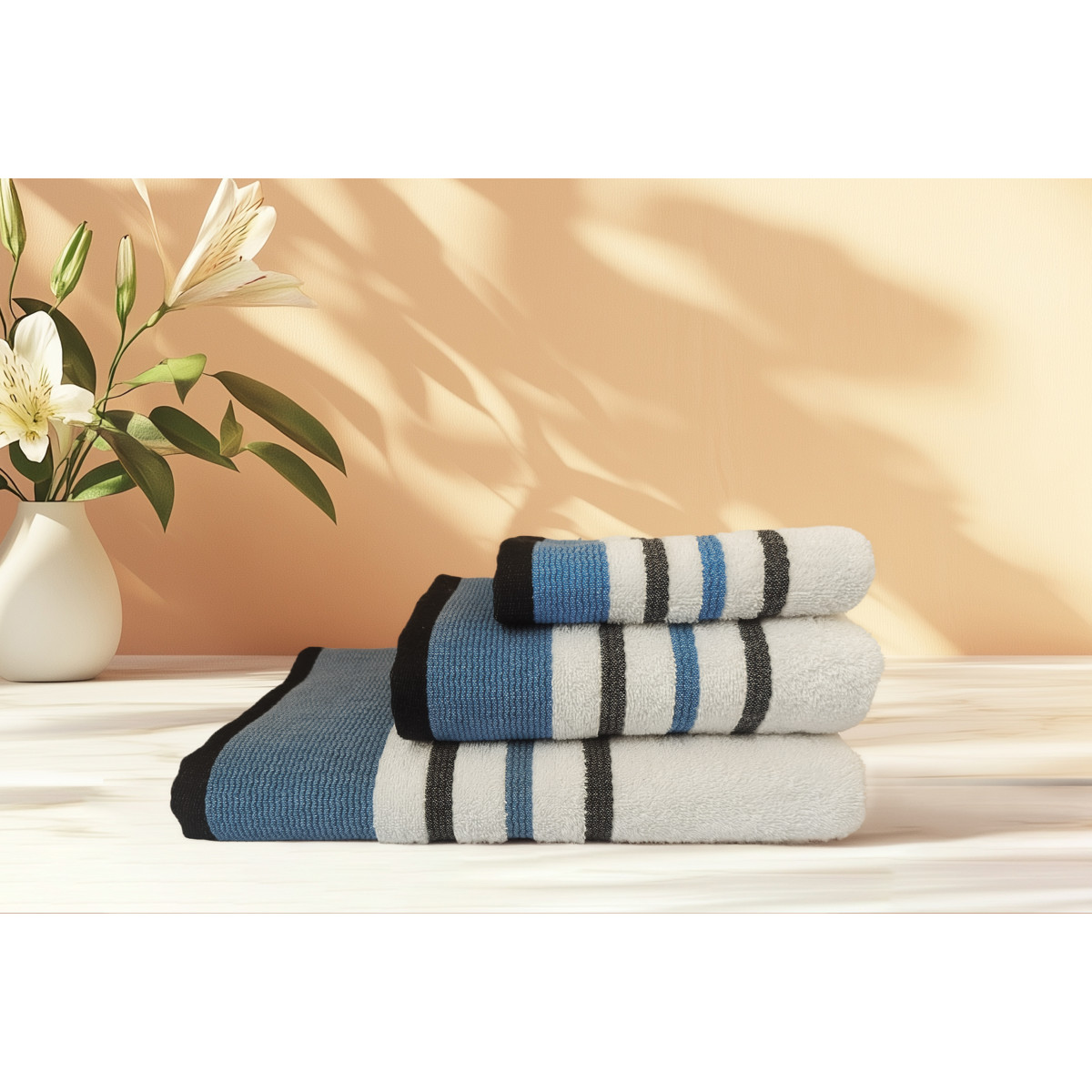 Полотенце Калипсо VS-T52-7014, 70х140см 100% хлопок, небесный Versailles