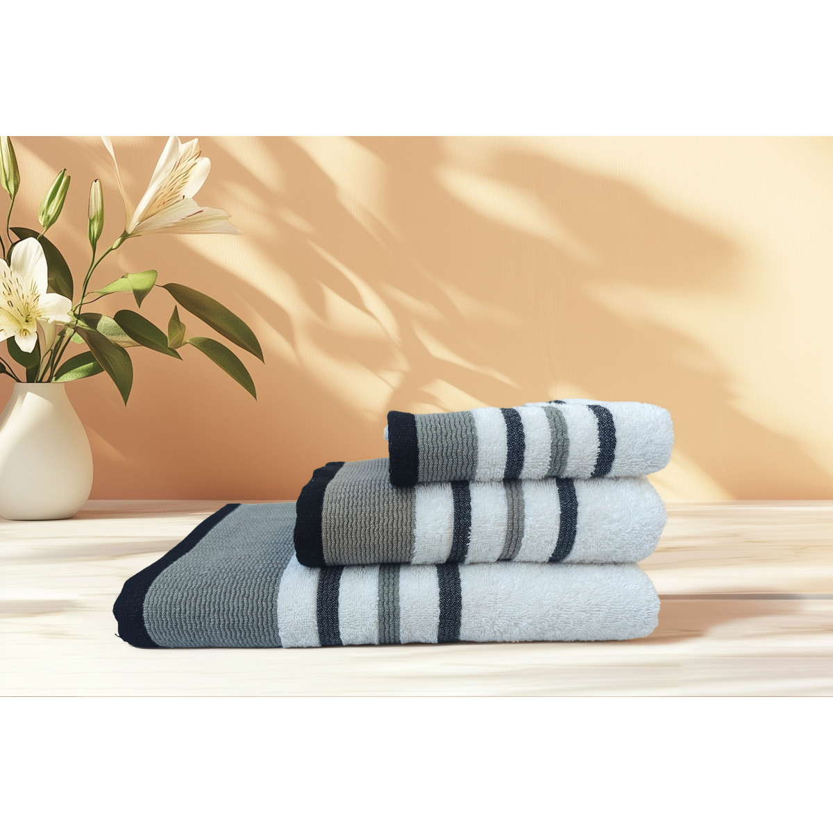 Полотенце Калипсо VS-T53-3050, 30х50см 100% хлопок, серый Versailles