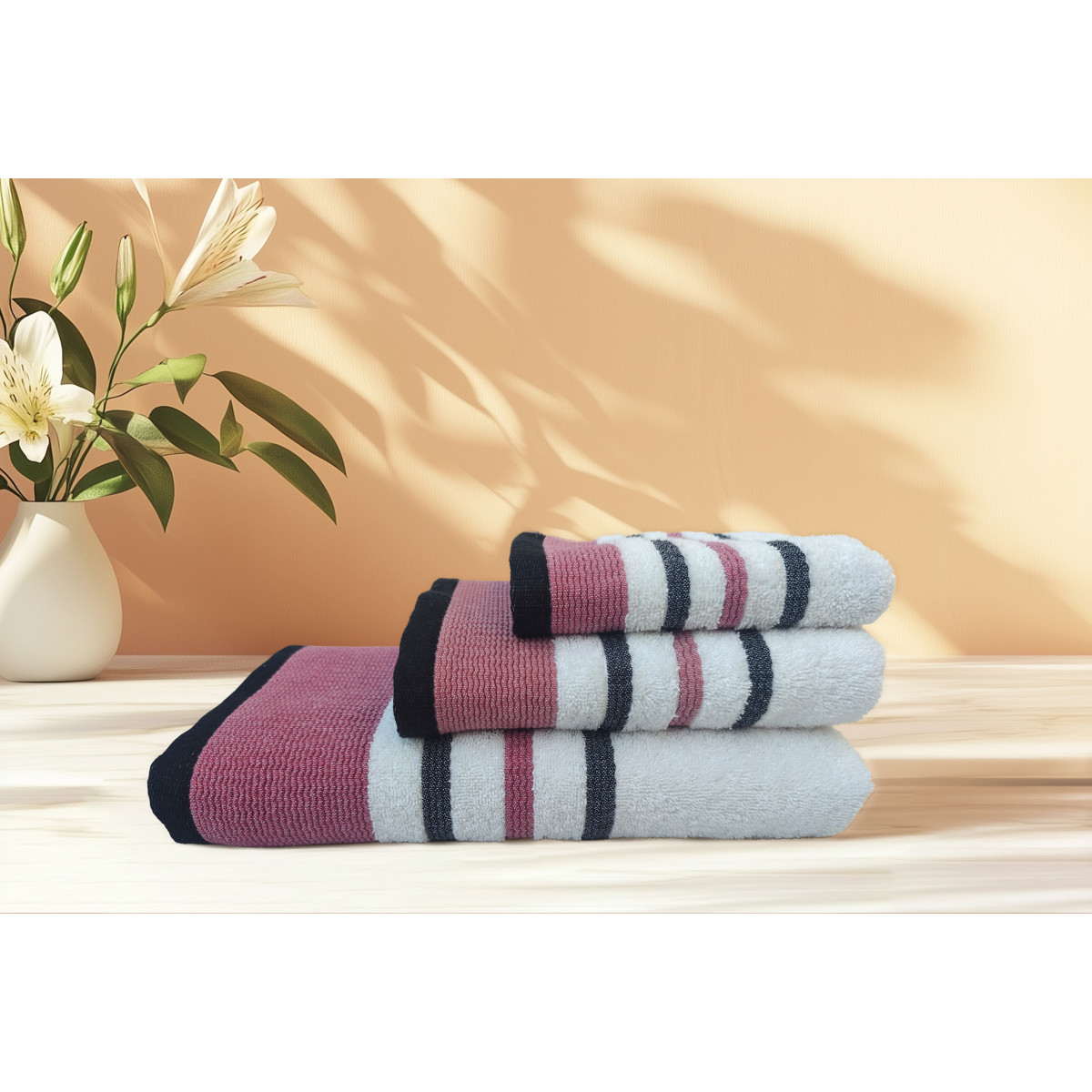 Рушник Каліпсо VS-T54-5090, 50х90см 100% бавовна, амарант Versailles