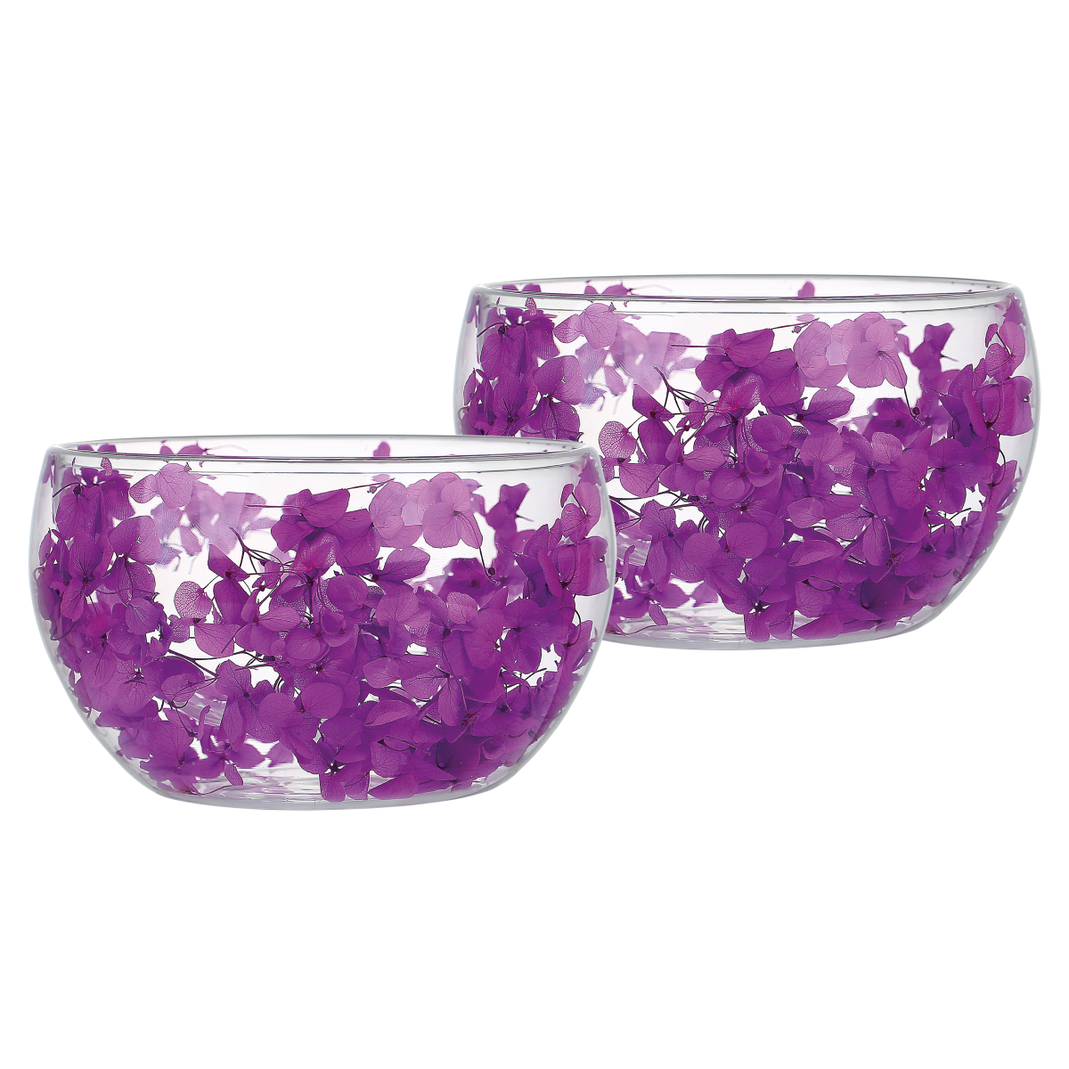 Набор салатников VT-3103-300 с двойным дном Фиолетовое чудо Vittora (2шт) 300мл