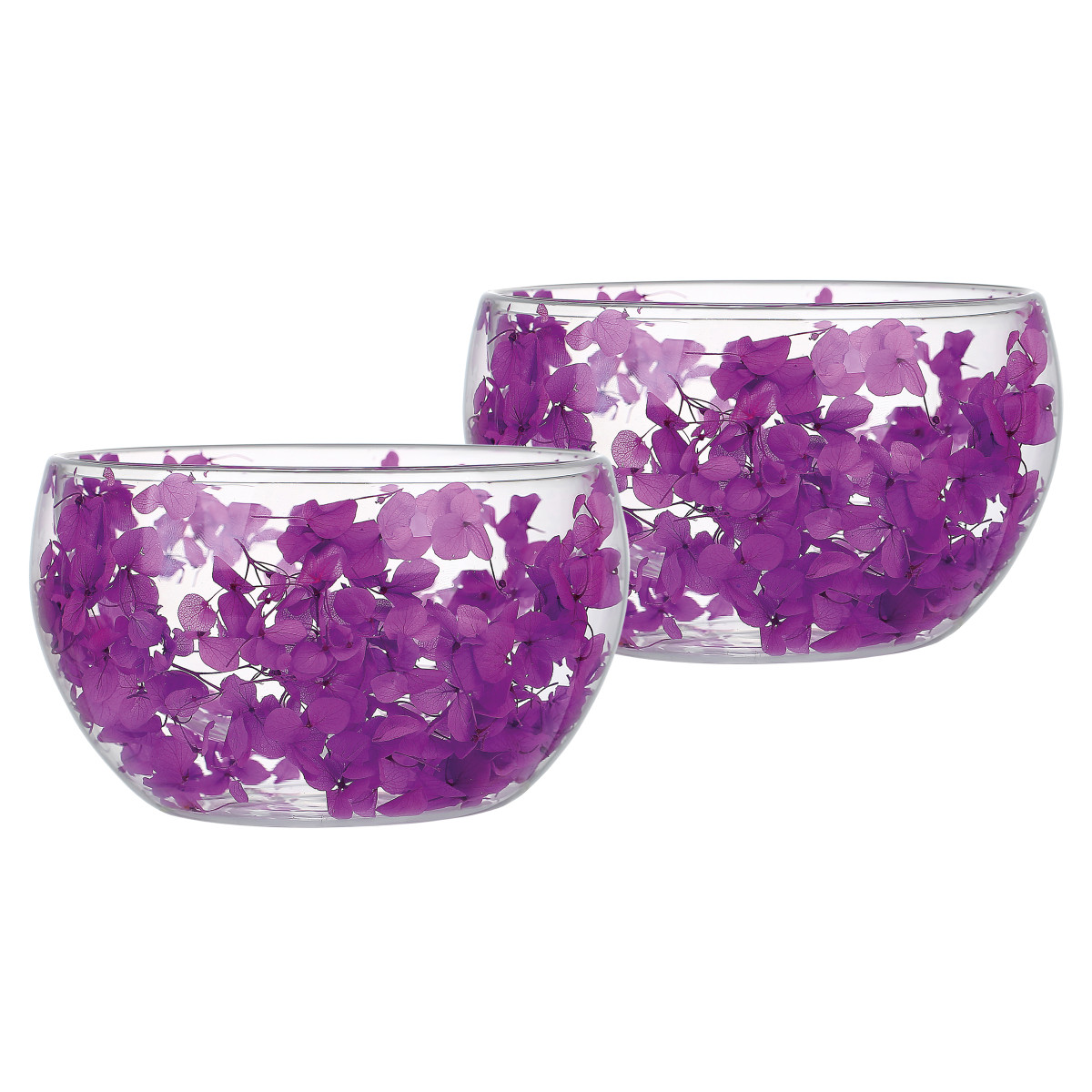 Набір салатників VT-3103-700 з подвійним дном Фіолетове диво Vittora (2шт) 700мл
