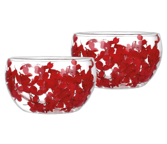 Набір салатників VT-3101-500 з подвійним дном Сяйво кохання Vittora (2шт) 500мл