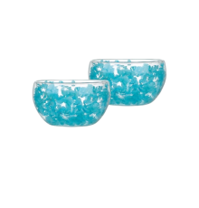 Набор салатников VT-3102-700 с двойным дном Цветочная лазурь Vittora (2шт) 700мл