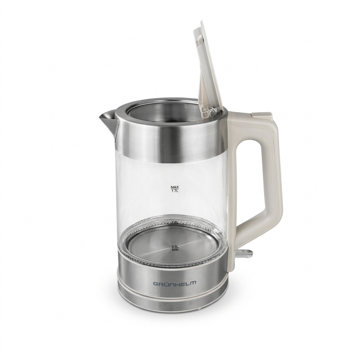 Електрочайник Скло - EKG-25707W білий Grunhelm