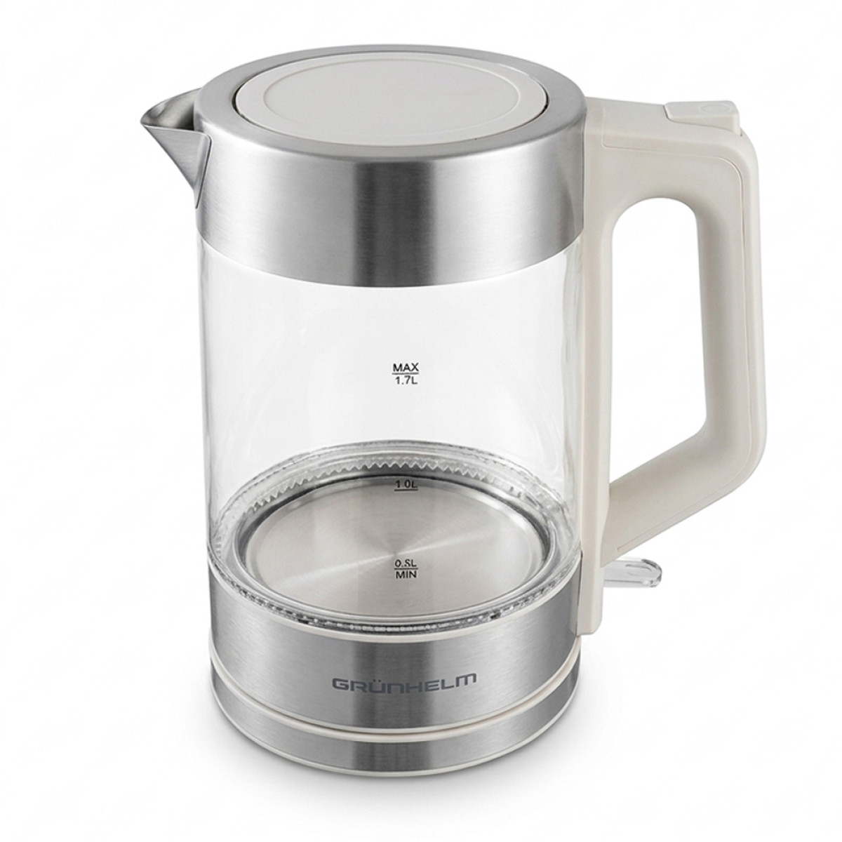 Електрочайник Скло - EKG-25707W білий Grunhelm