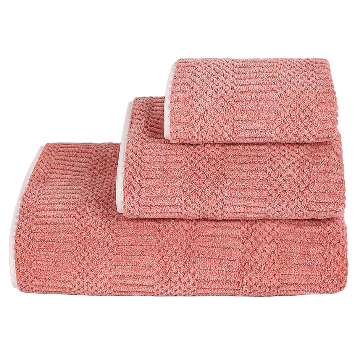 Полотенце VS-T317-5090 фактурное (50х90см) микрофибра, коралл Versailles