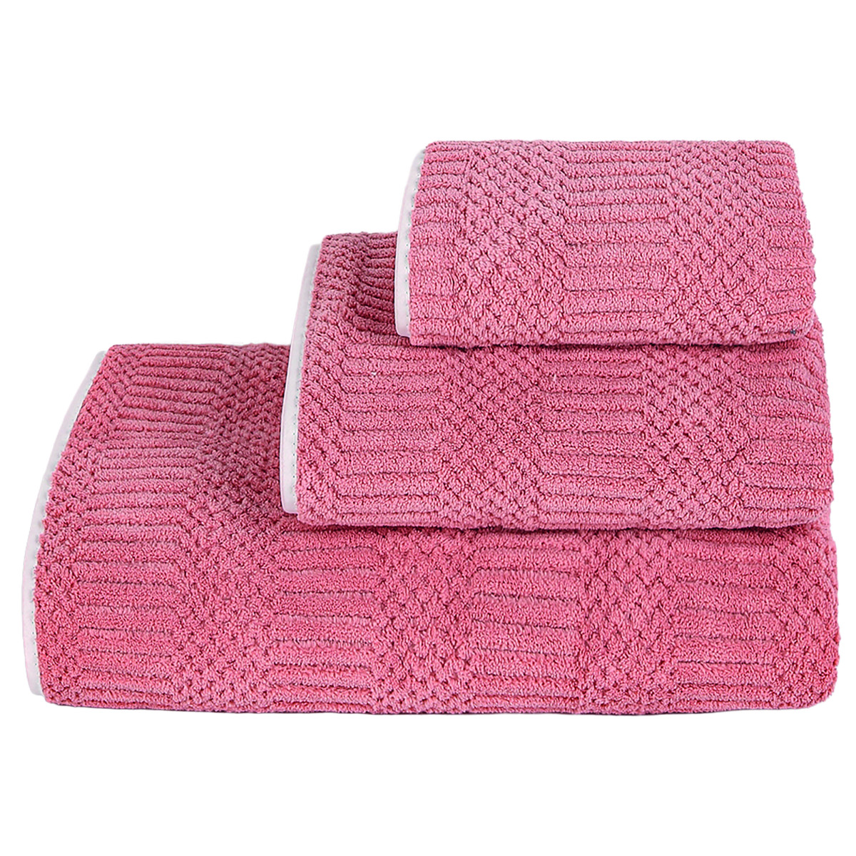 Полотенце VS-T317-5090 фактурное (50х90см) микрофибра, коралл Versailles