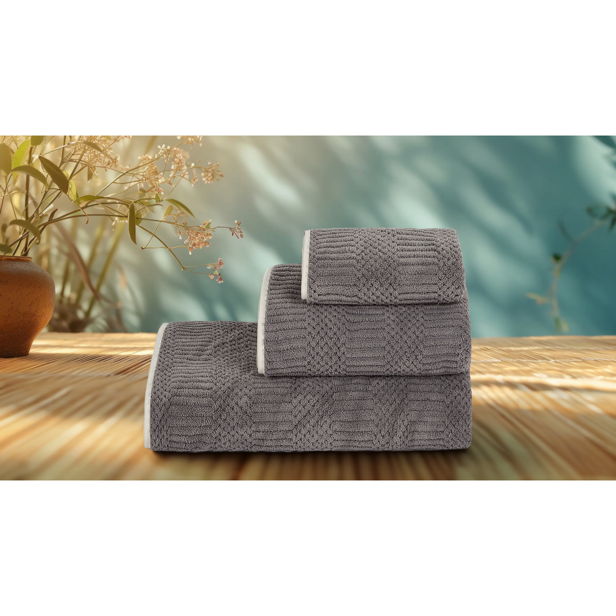 Полотенце VS-T315-5090 фактурное (50х90см) микрофибра, ночь Versailles