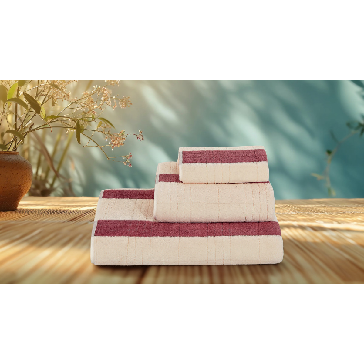 Полотенце VS-T313-5090 Баланс (50х90см) микрофибра, малиновое Versailles
