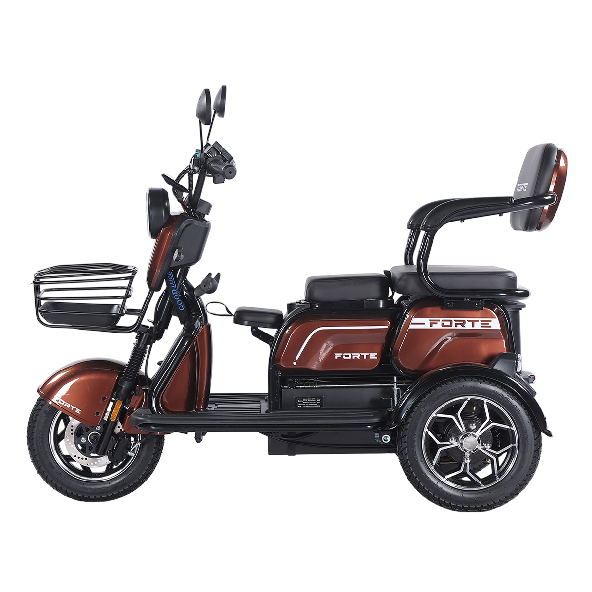 Трицикл акумуляторний Forte Family-WN1072 Коричневий