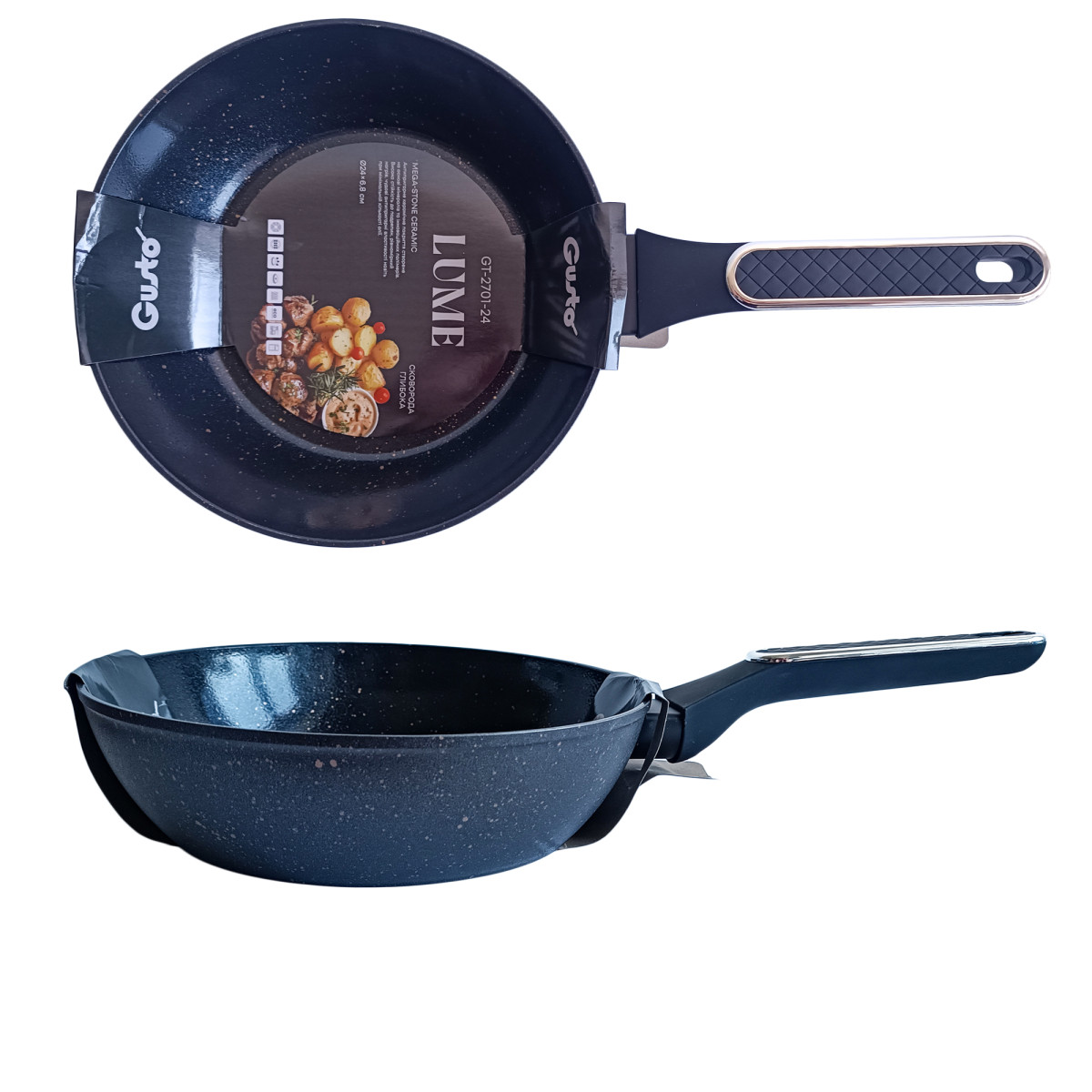 Сковорода GT-2701-24 глибока Lume 24х6,8см. Gusto