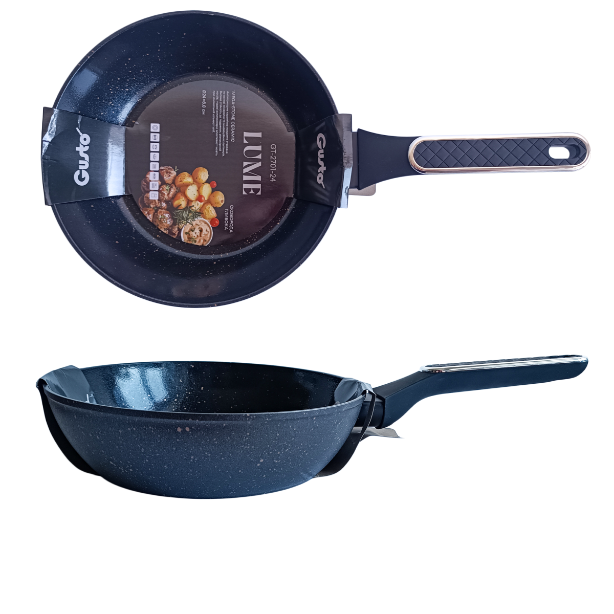 Сковорода GT-2701-24 глибока Lume 24х6,8см. Gusto