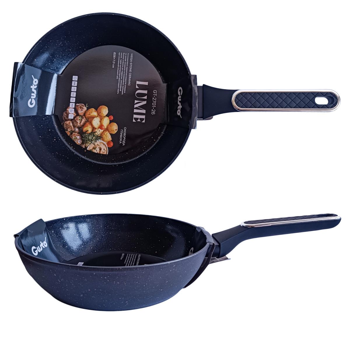 Сковорода GT-2701-26 глибока Lume 26х7.0см. Gusto