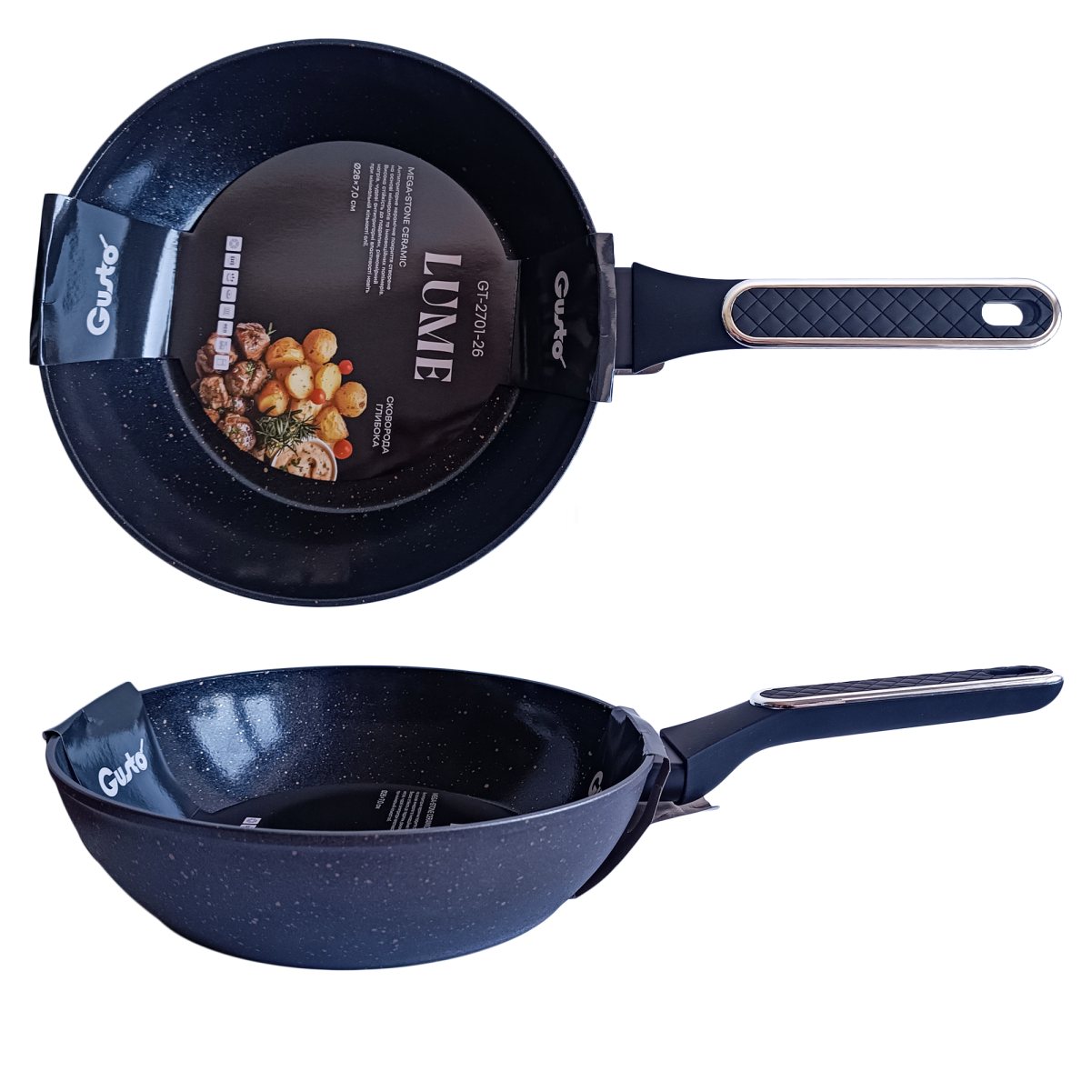 Сковорода GT-2701-26 глибока Lume 26х7.0см. Gusto
