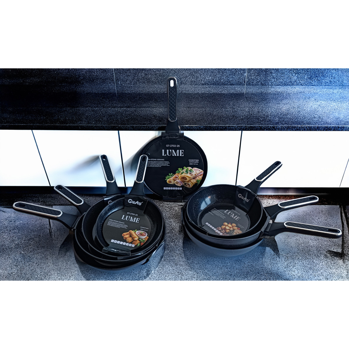 Сковорода GT-2701-26 глибока Lume 26х7.0см. Gusto