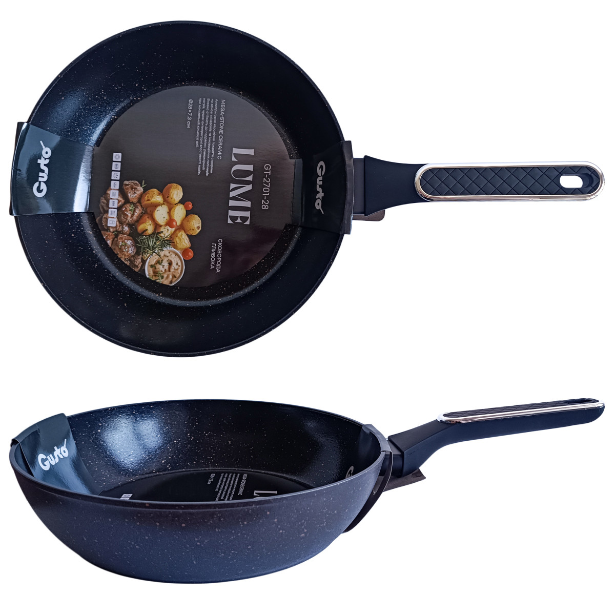 Сковорода GT-2701-28 глибока Lume 28х7.3см. Gusto