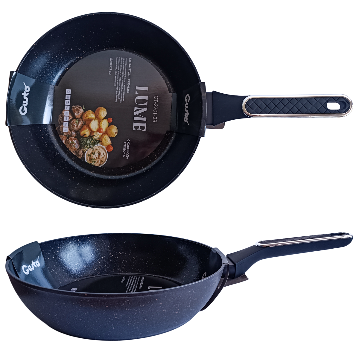 Сковорода GT-2701-28 глибока Lume 28х7.3см. Gusto