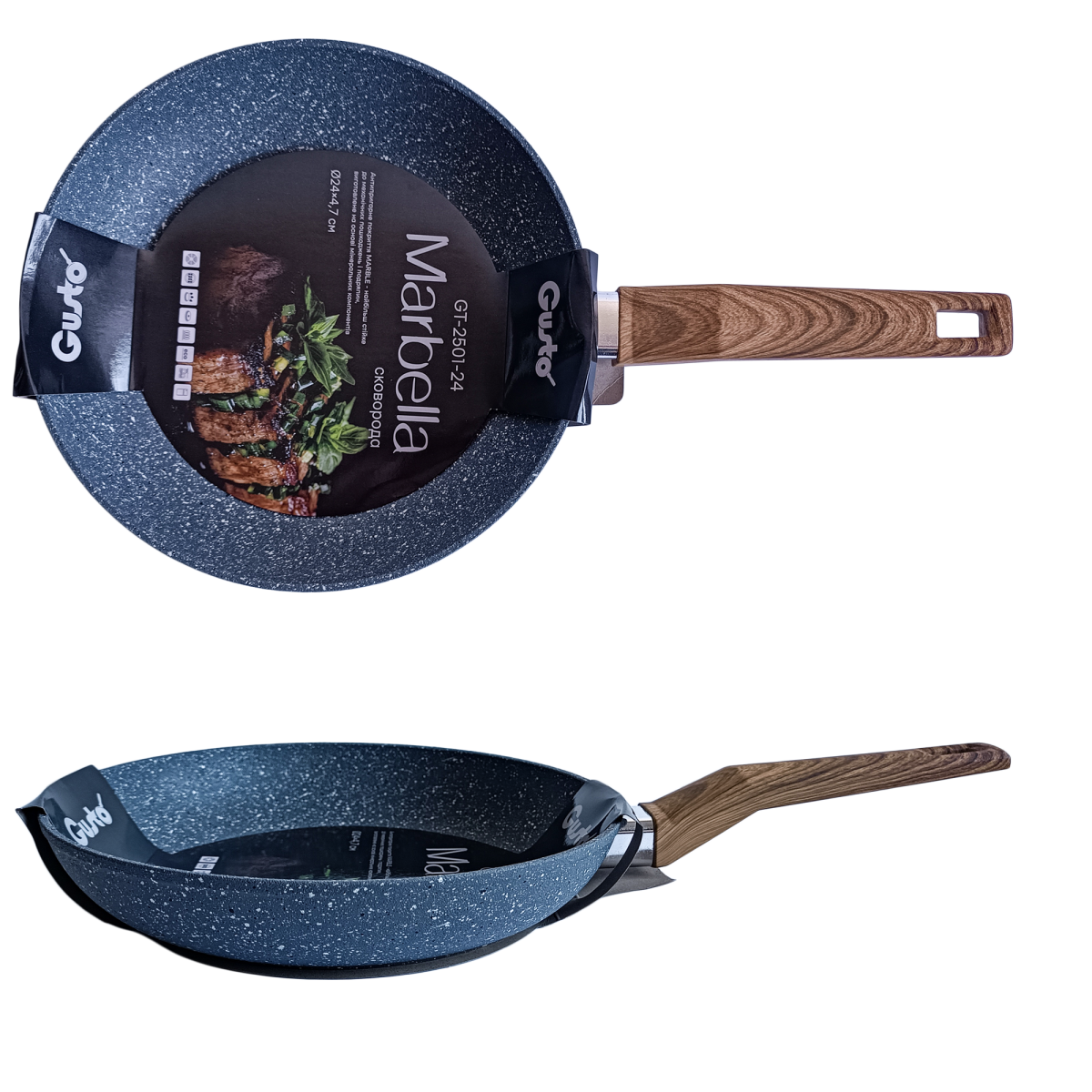 Сковорода GT-2501-24 Marbella 24х4.7см. Gusto