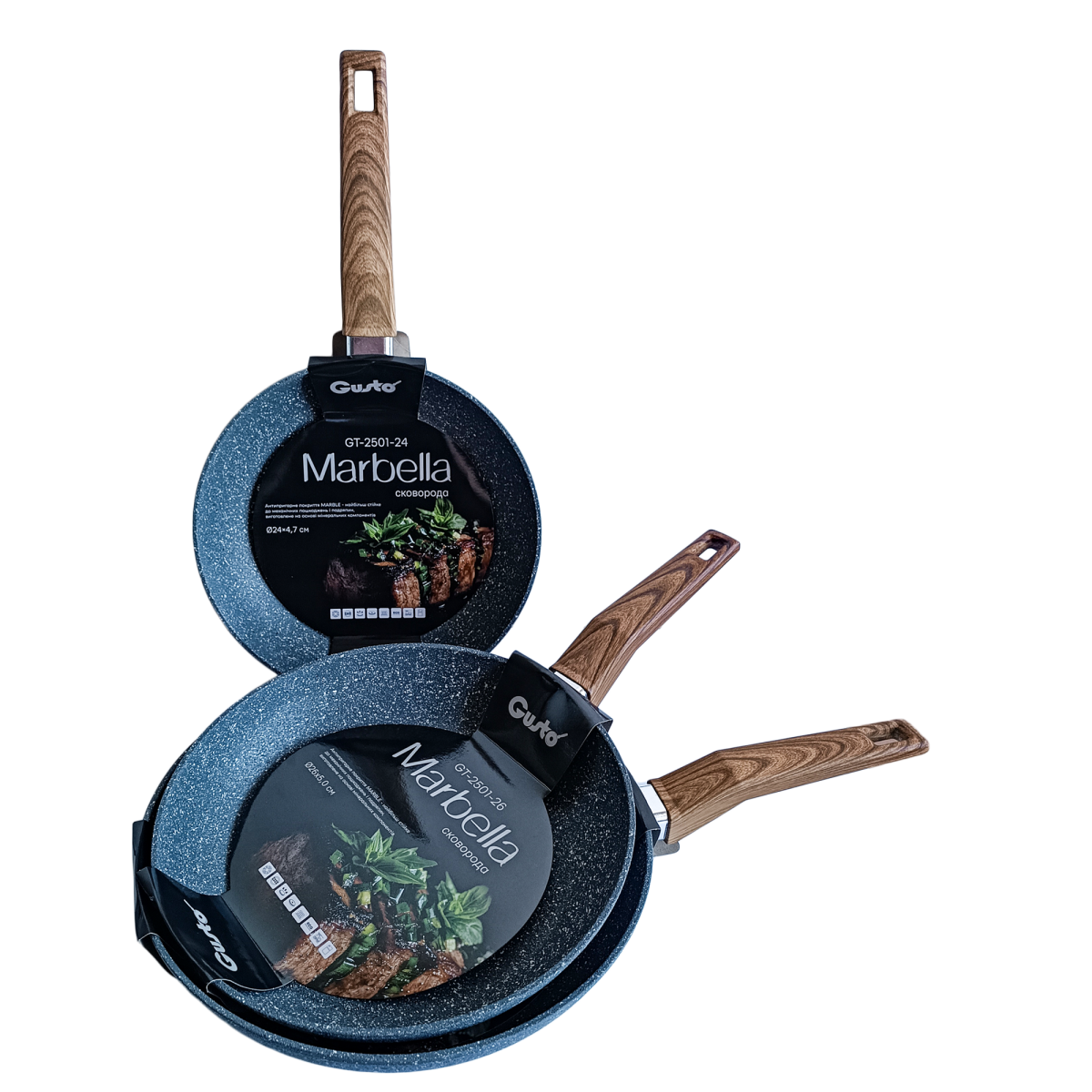 Сковорода GT-2501-24 Marbella 24х4.7см. Gusto
