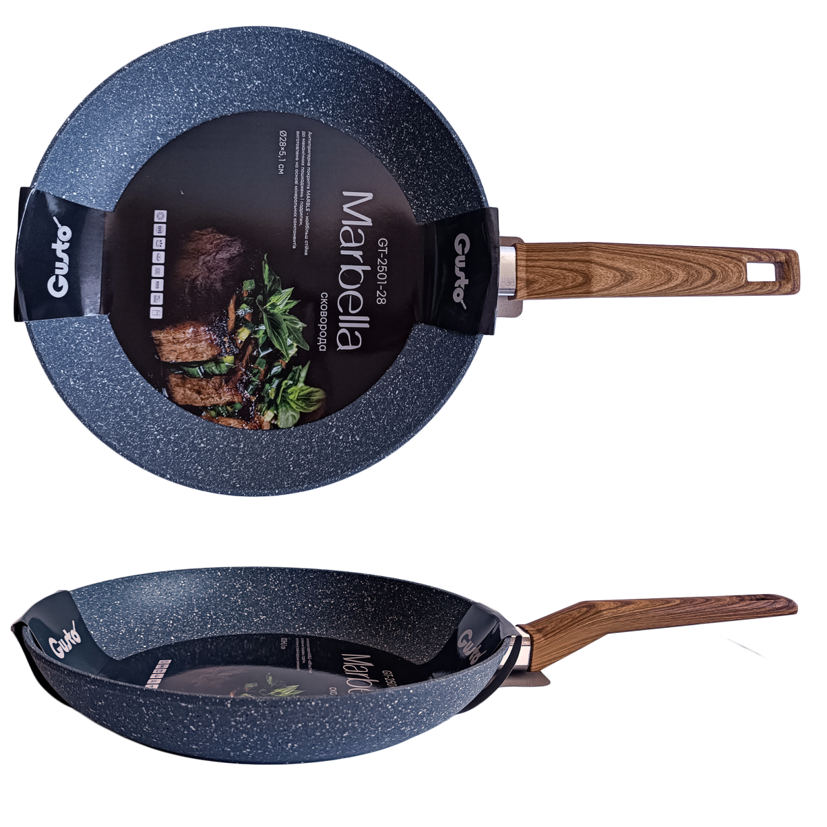 Сковорода GT-2501-28 Marbella 28х5.1см. Gusto