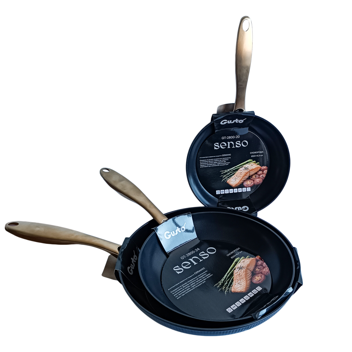 Сковорода GT-2800-20 Senso 20х4.3см. Gusto