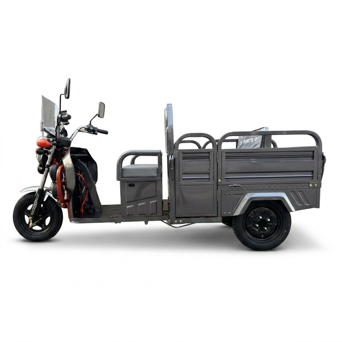 Трицикл вантажний акумуляторний FORTE GP-1000-D Сірий