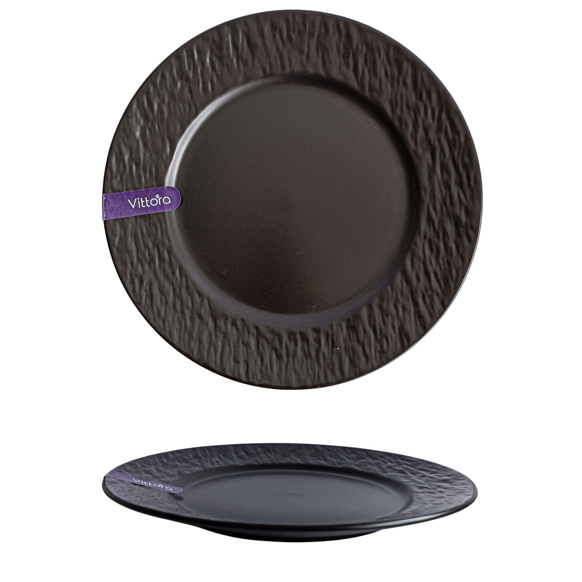 Тарелка обеденная VT-P-1260GN Grafene Night Vittora 260 мм