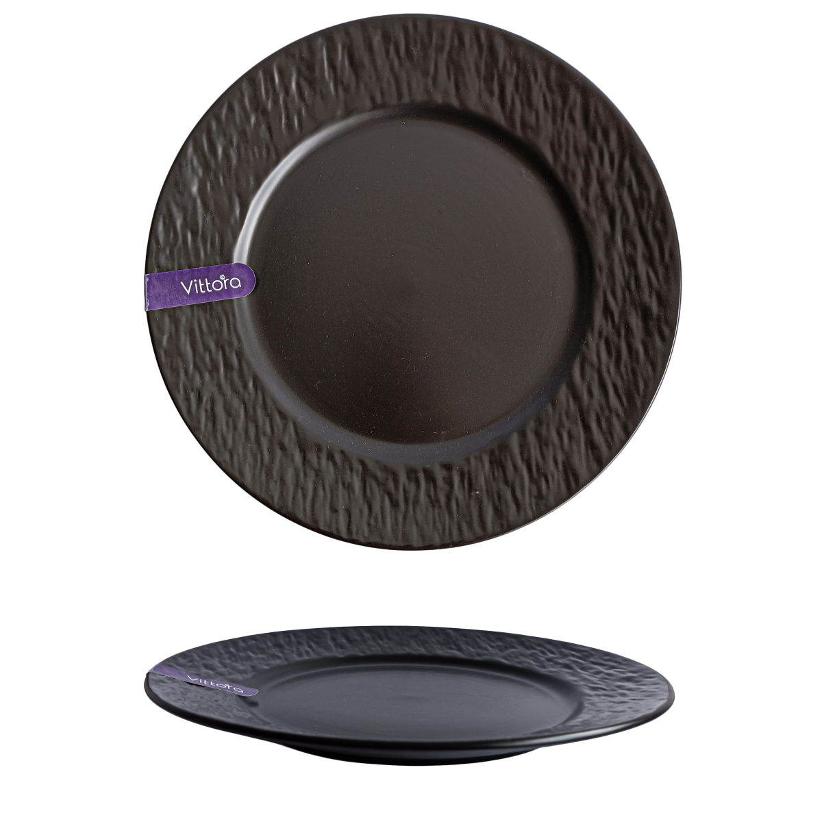 Тарелка обеденная VT-P-1260GN Grafene Night Vittora 260 мм