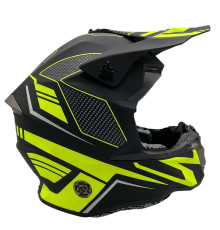 Мотошолом підлітковий FORTE HD-806-10 Чорно-зелений М