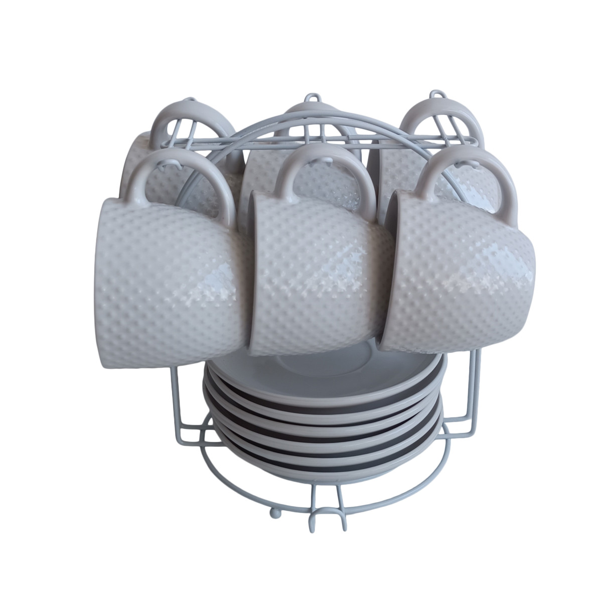 Набор Elegance VT-P-5303 6 чашек с блюдцами на подставке Vittora