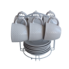 Набор Elegance VT-P-5303 6 чашек с блюдцами на подставке Vittora