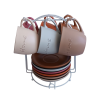 Набор Terra VT-P-5302 6 чашек с блюдцами на подставке Vittora