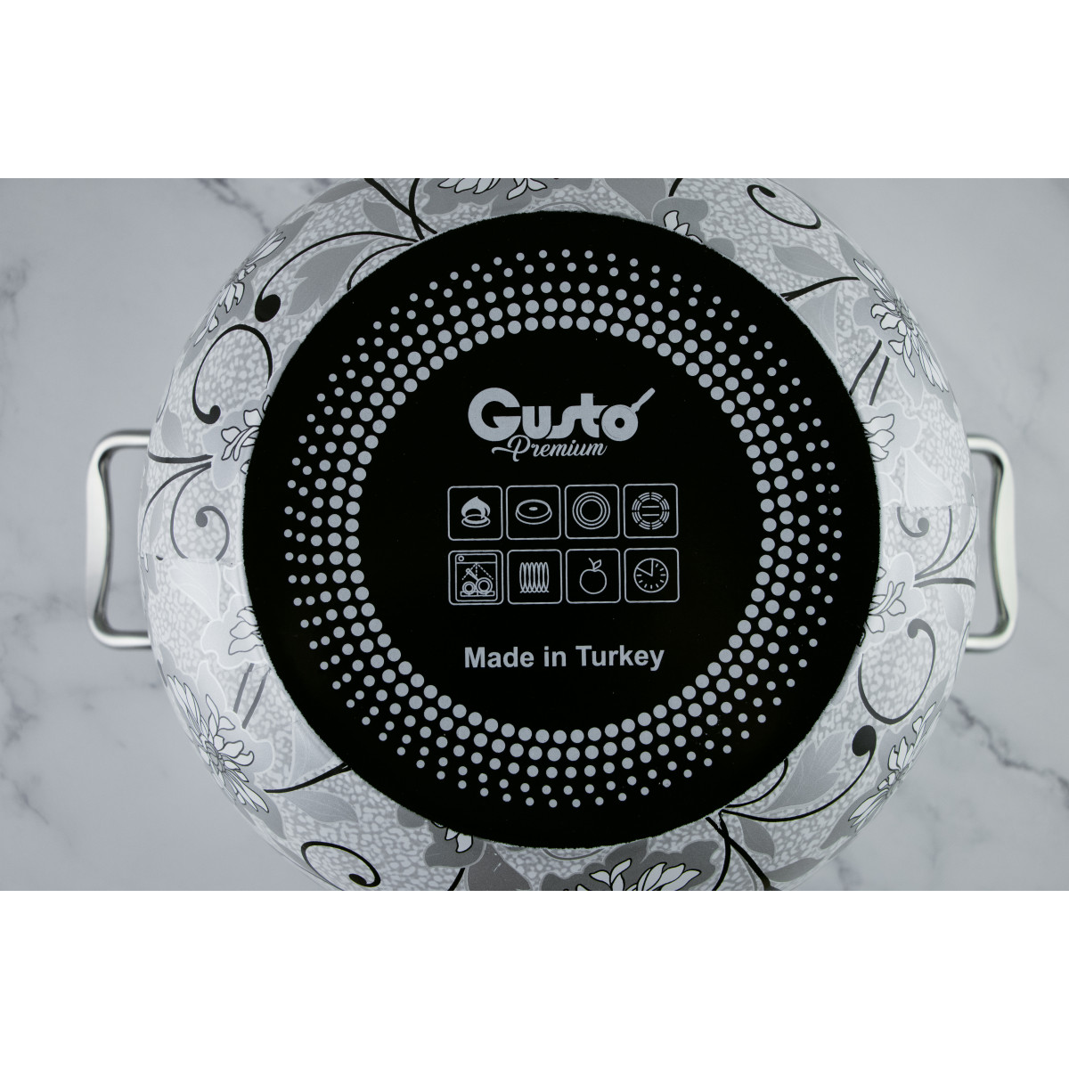 Каструля GT-T-222-С Мережка Premium 22 см 5.1 л GUSTO