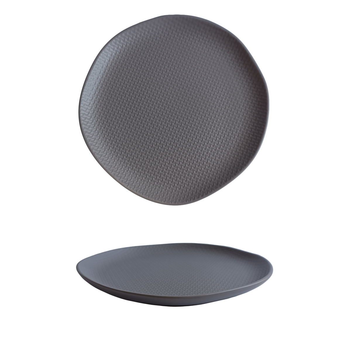 Тарілка обідня VT-P-1265GT Gray Texture Vittora 265 мл