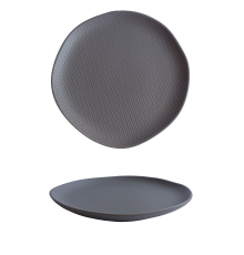 Тарілка обідня VT-P-1265GT Gray Texture Vittora 265 мл
