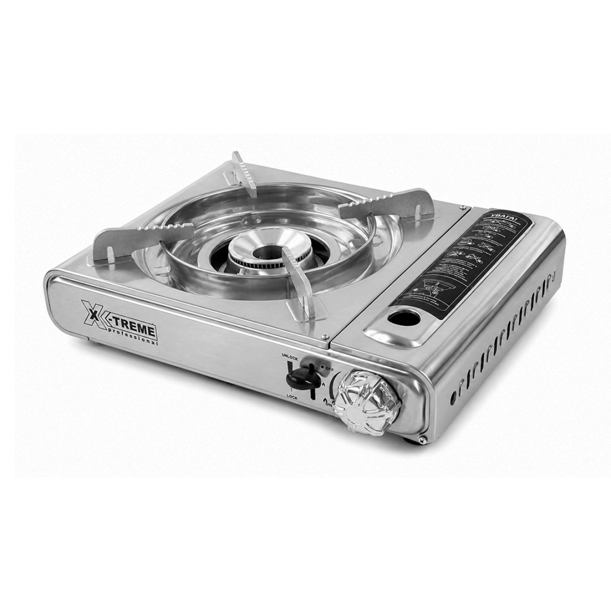 Газовая плита туристическая однокомфорочная нерж ZD-6900S (кейс) X-Treme