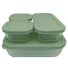 Набор пищевых стеклянных контейнеров VT-161013 Element Green 4 предметов Vittora