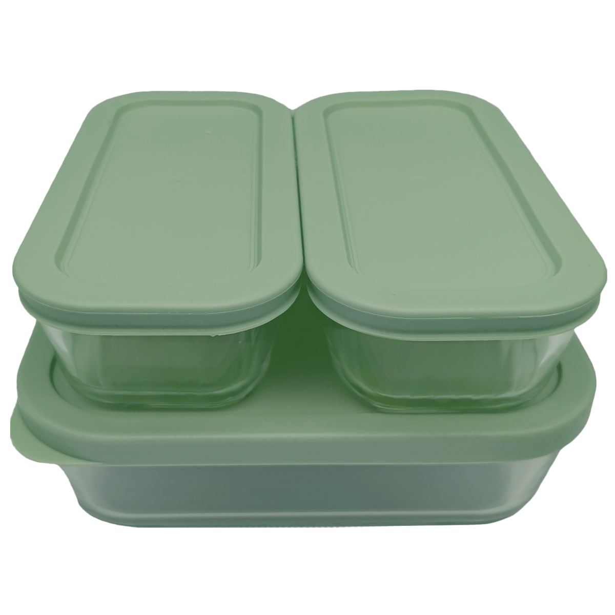 Набір харчових контейнерів скляних VT-161015 Element Green 3 предметів Vittora